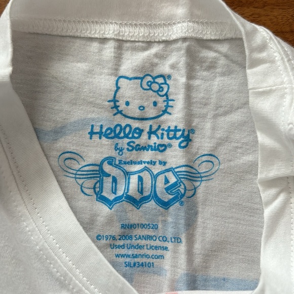 New Hello Kitty by Doe Dear Daniel Tee, Size Large Juniors, Vintage NWT! - Picture 4 of 6